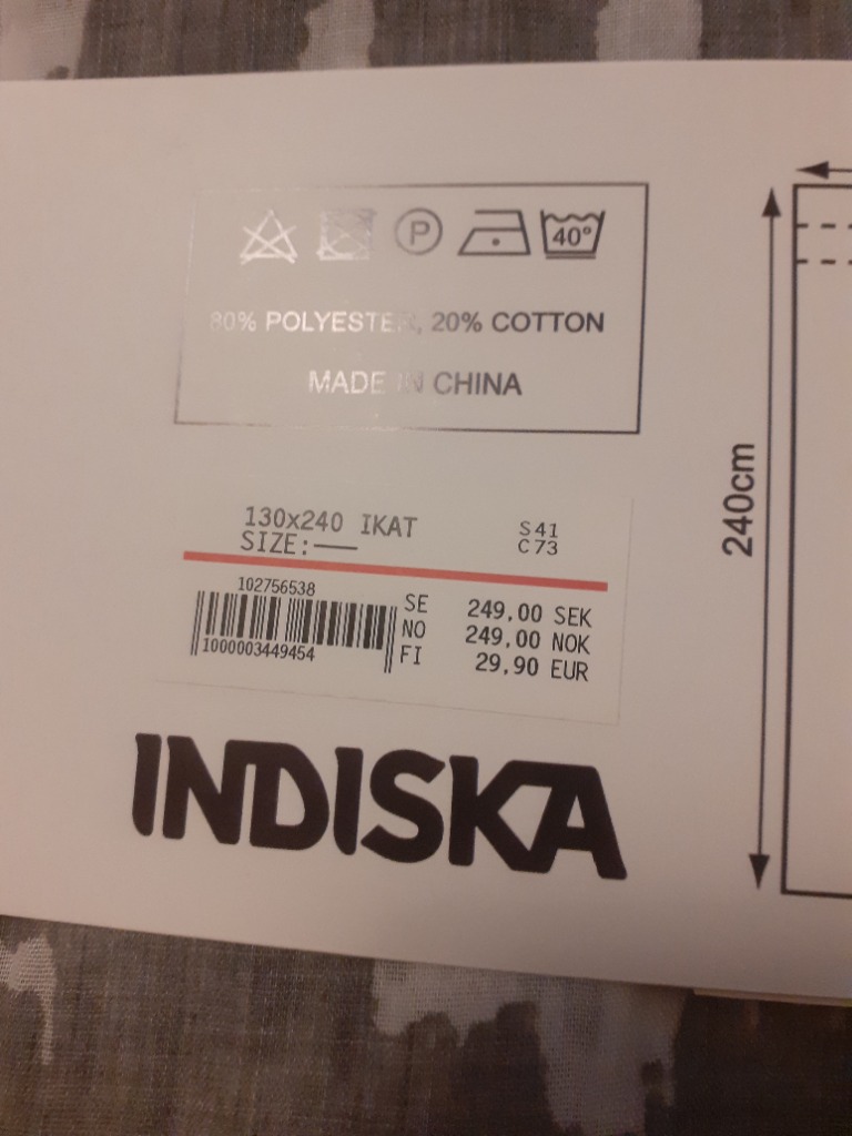 2 x Indiska gardínuvængir
