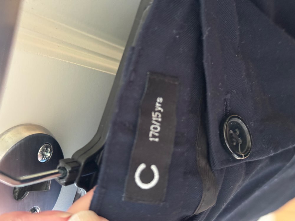 Marinblå dressbukse str 170