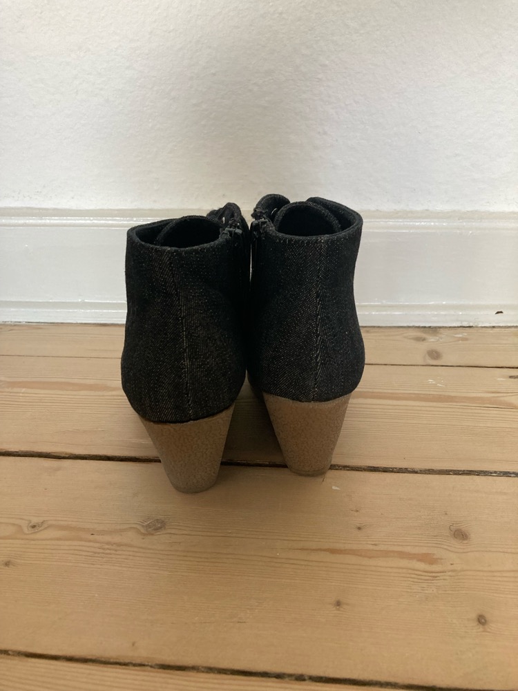 Bianco, sort kilehæl støvle, 36