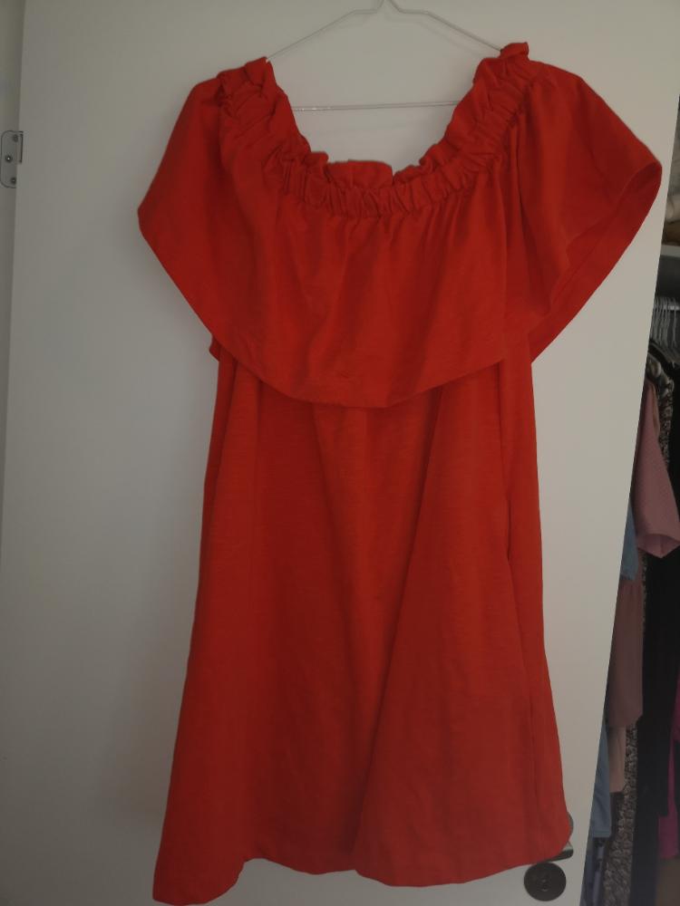 P. Rød kjole str L