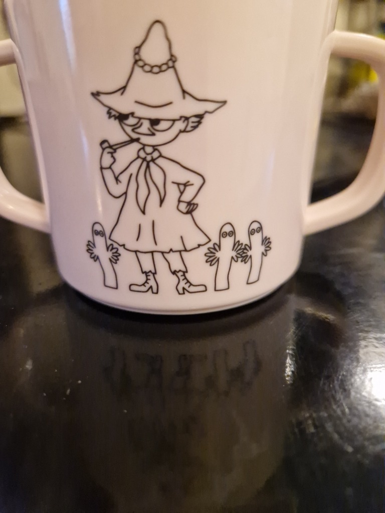 MOOMIN glas bleikt með 2 höldum 