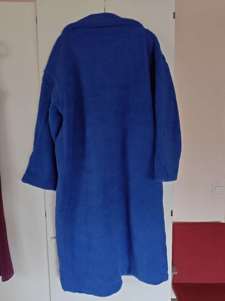 Sininen kangastakki, uusi, yhden koon