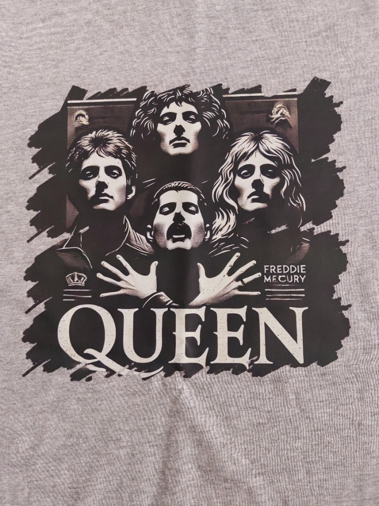 Harmaa Queen T-paita. Uusi. KokoXL