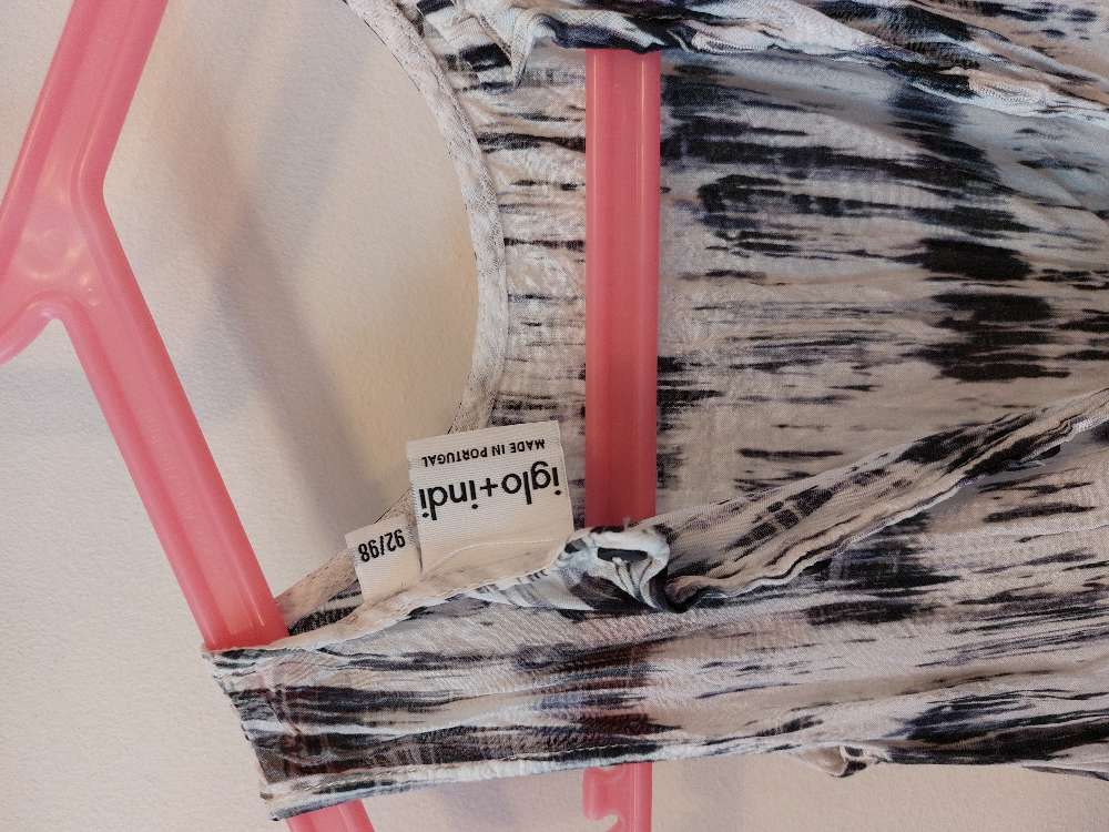 Þunnur kjóll st 92/98 hvítur/fjólu