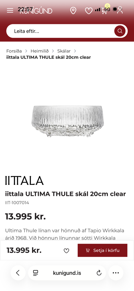 Stór Iittala skál 20cm