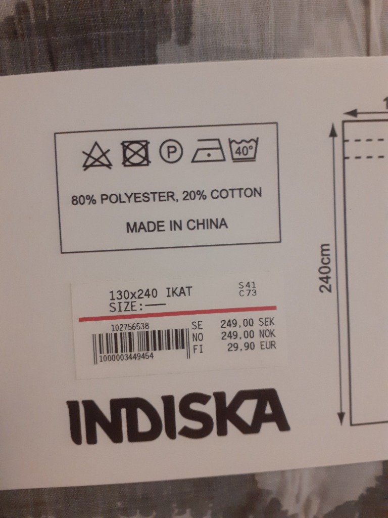 Nýr Indiska gardínuvængur