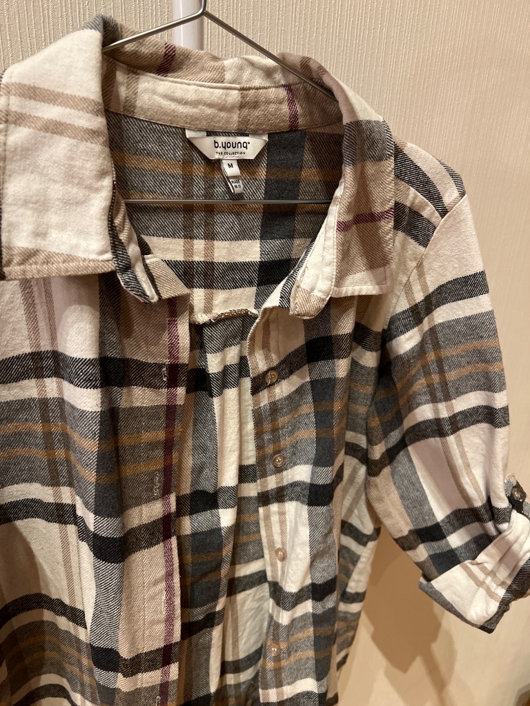 M b.young lang flanell skjorte