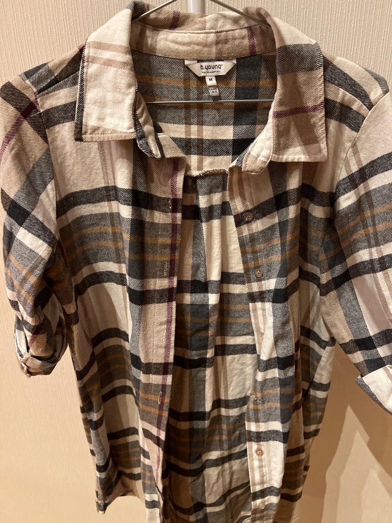 M b.young lang flanell skjorte