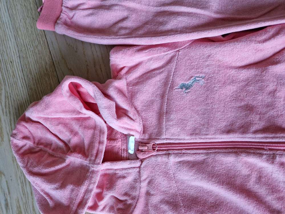 Str98/104 Joggedress fersken plysj
