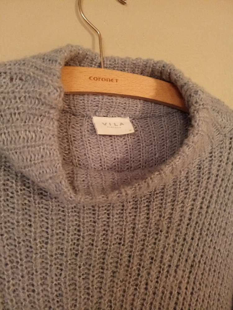 Blá VILA kósý peysa. St M. Síðar ermar