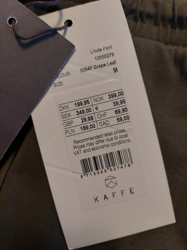 Nýjar Kaffe buxur M