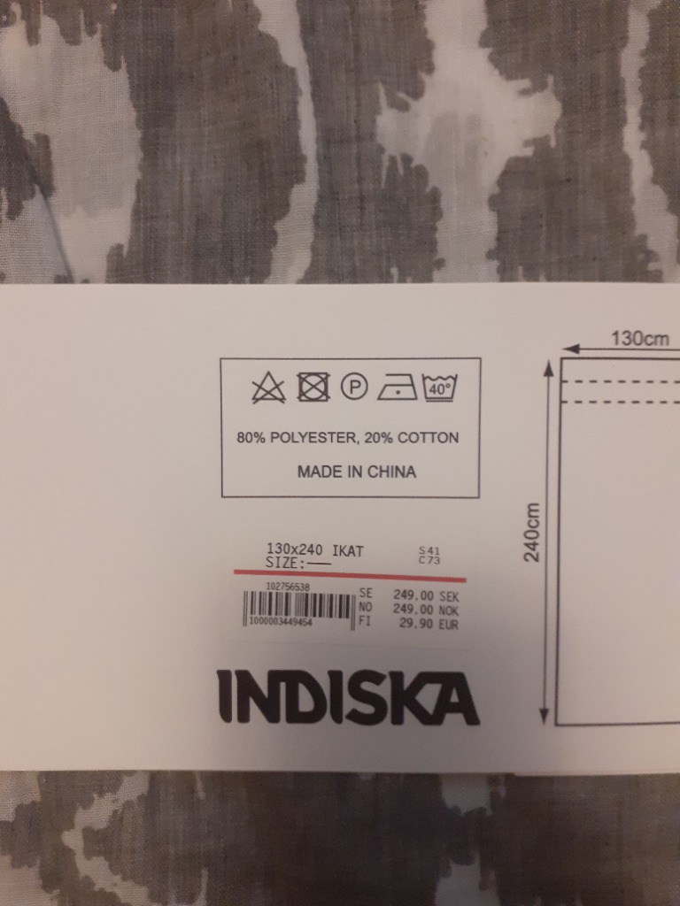 Nýr Indiska gardínuvængur