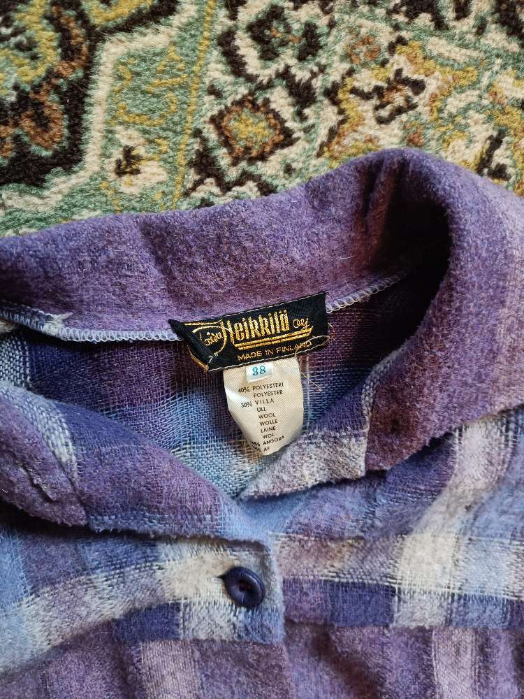 Liila villamekko kotimainen vintage, 38