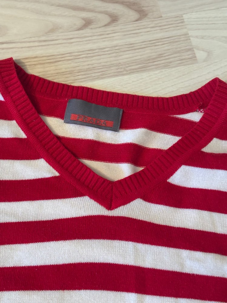Vintage Prada Genser Rød