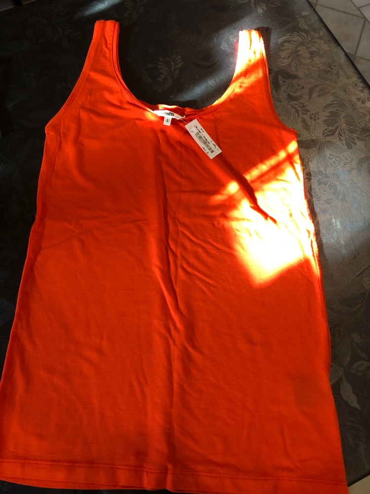 MbyM - strip bluse str. L orange 