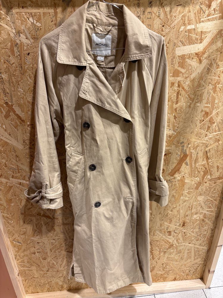 Trench coat med belte str S