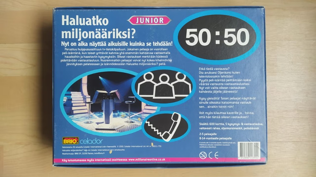 Haluatko Miljonääriksi Junior -Lautapeli