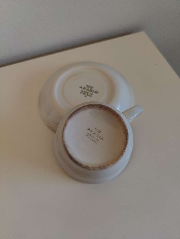 Vanha arabia kuppi + tassi