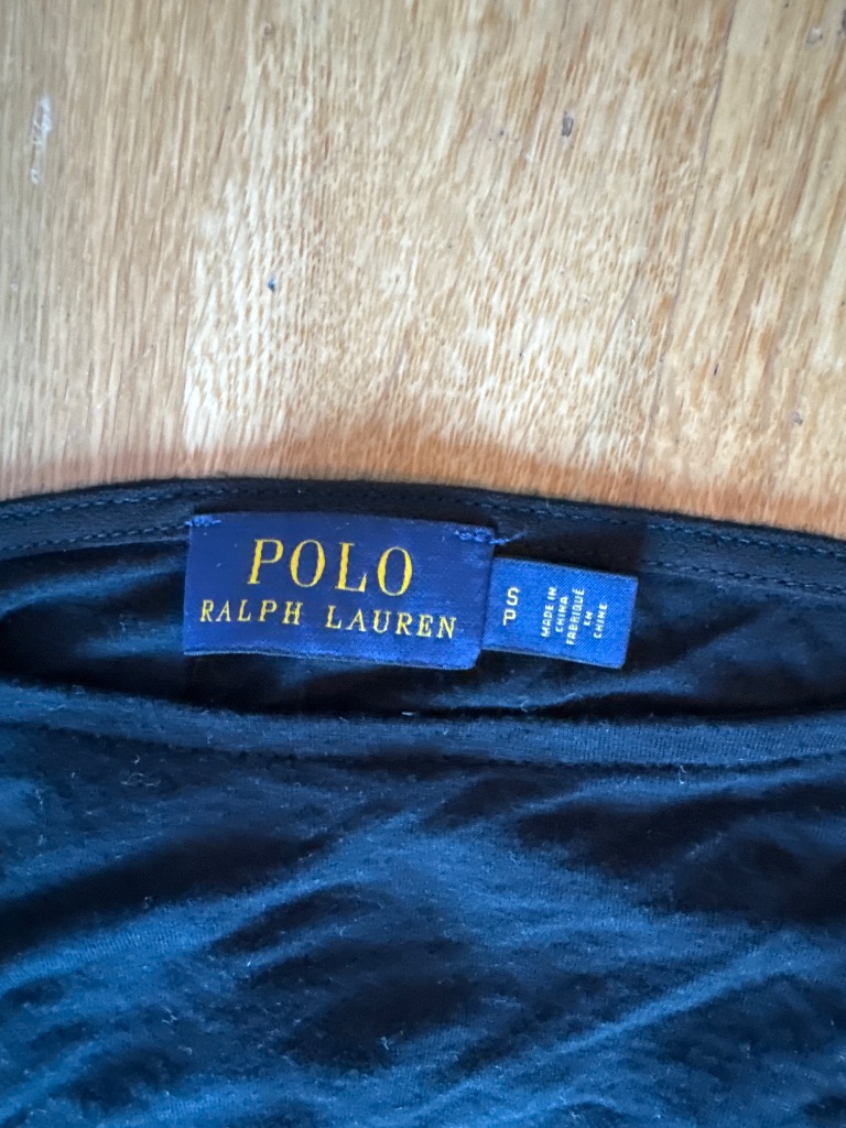 Ralph Lauren topp sort i str. S 