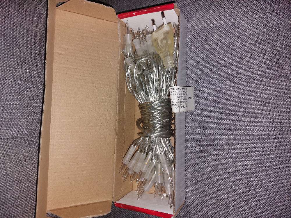 Glær 50 ljósa innisería. Ónotað