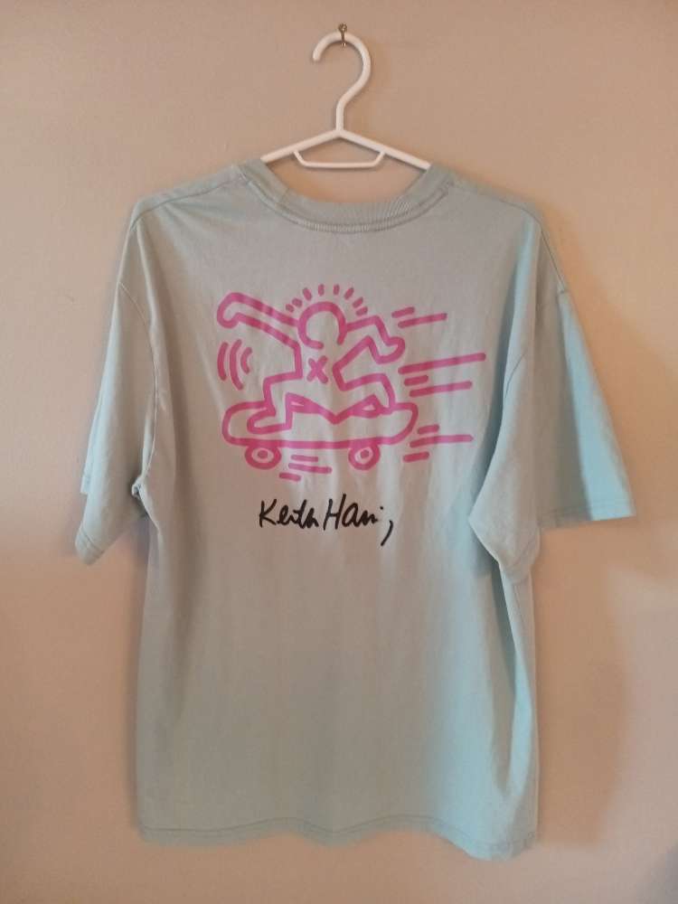 Ljósblár hjólabrettabolur St XL