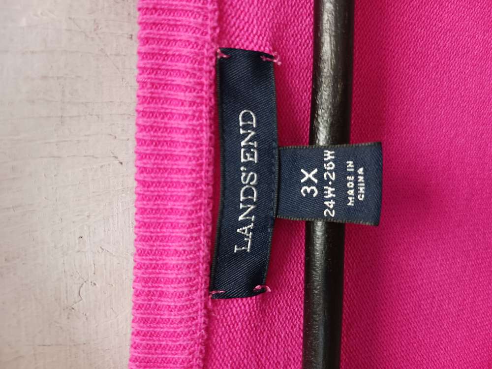 Lands'end pinkki neuletakki 3X 24W-26W