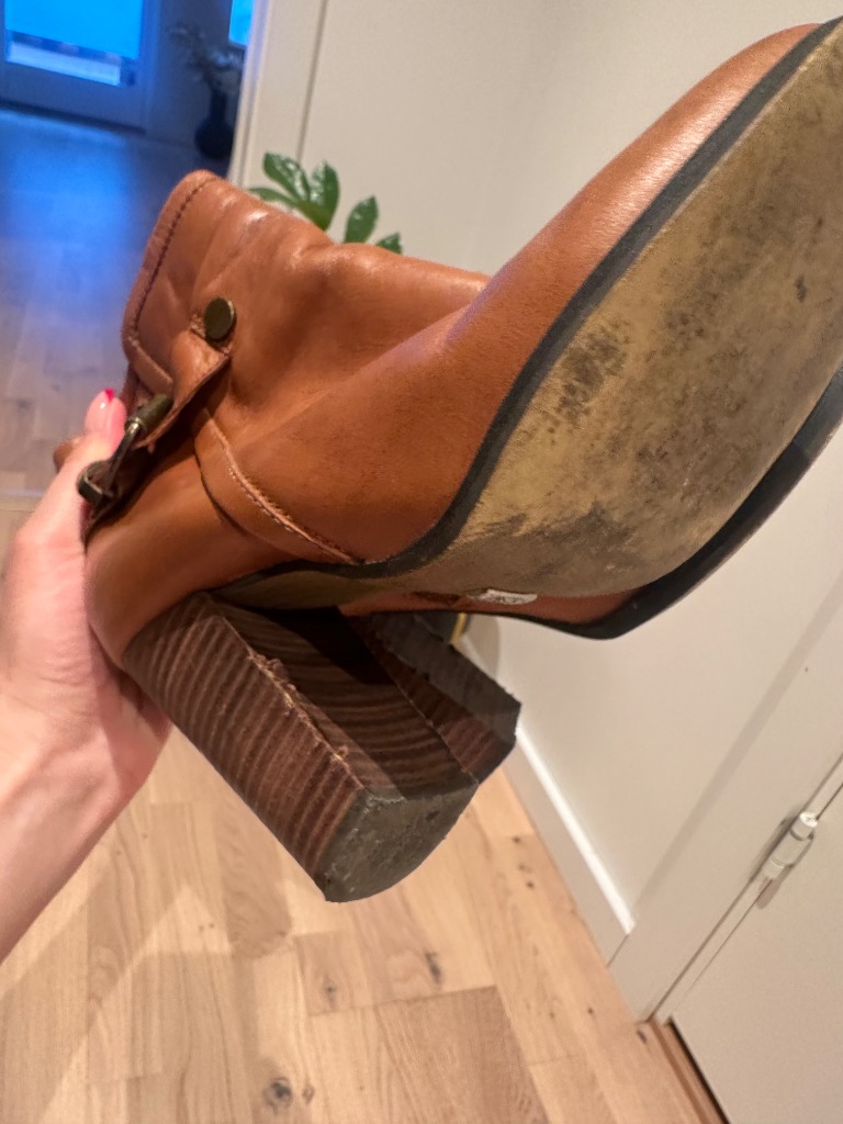 Buffalo brune skinn boots 40