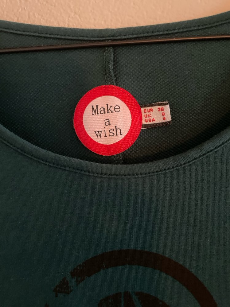 Grønn Make a wish kjole, S