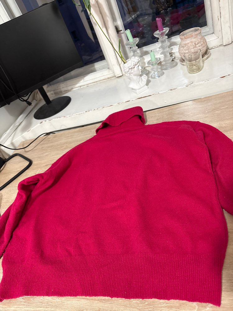 Pinkki neulepaita M