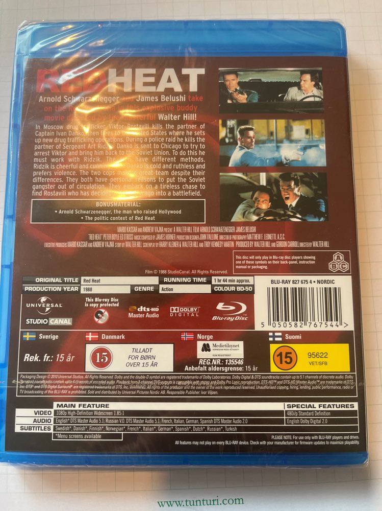 Red Heat/Blu-Ray/muoveissa