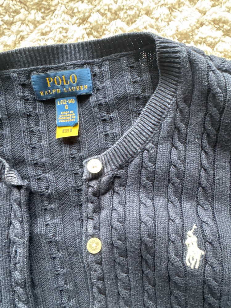 Polo cardigan 12-14 år