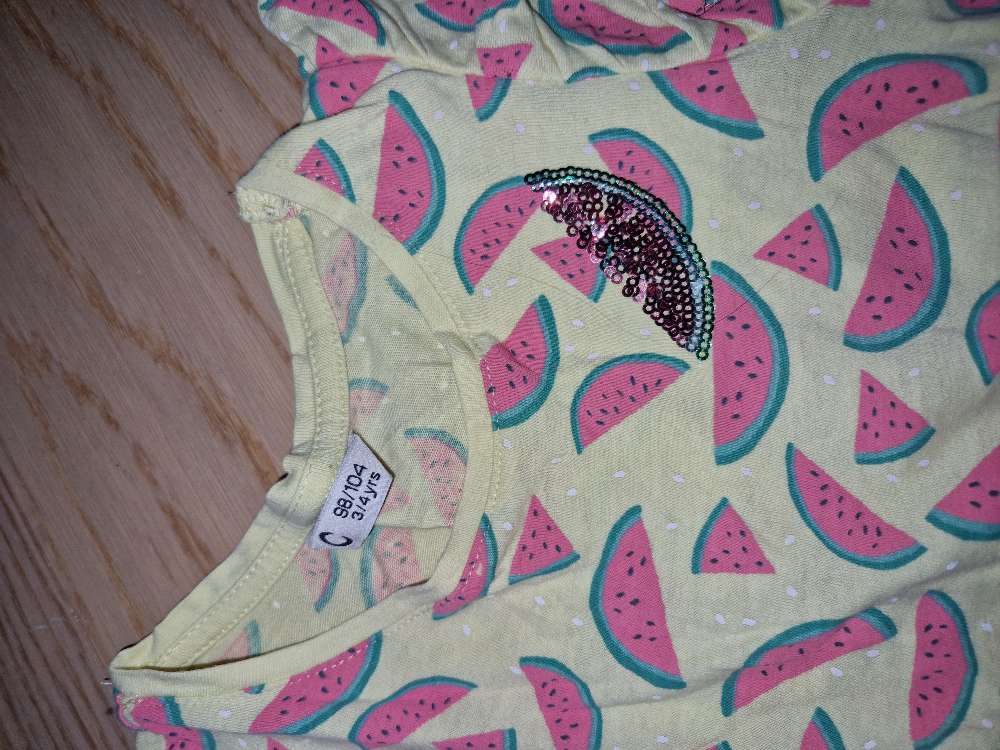 Str98/104 sommerkjole vannmelon