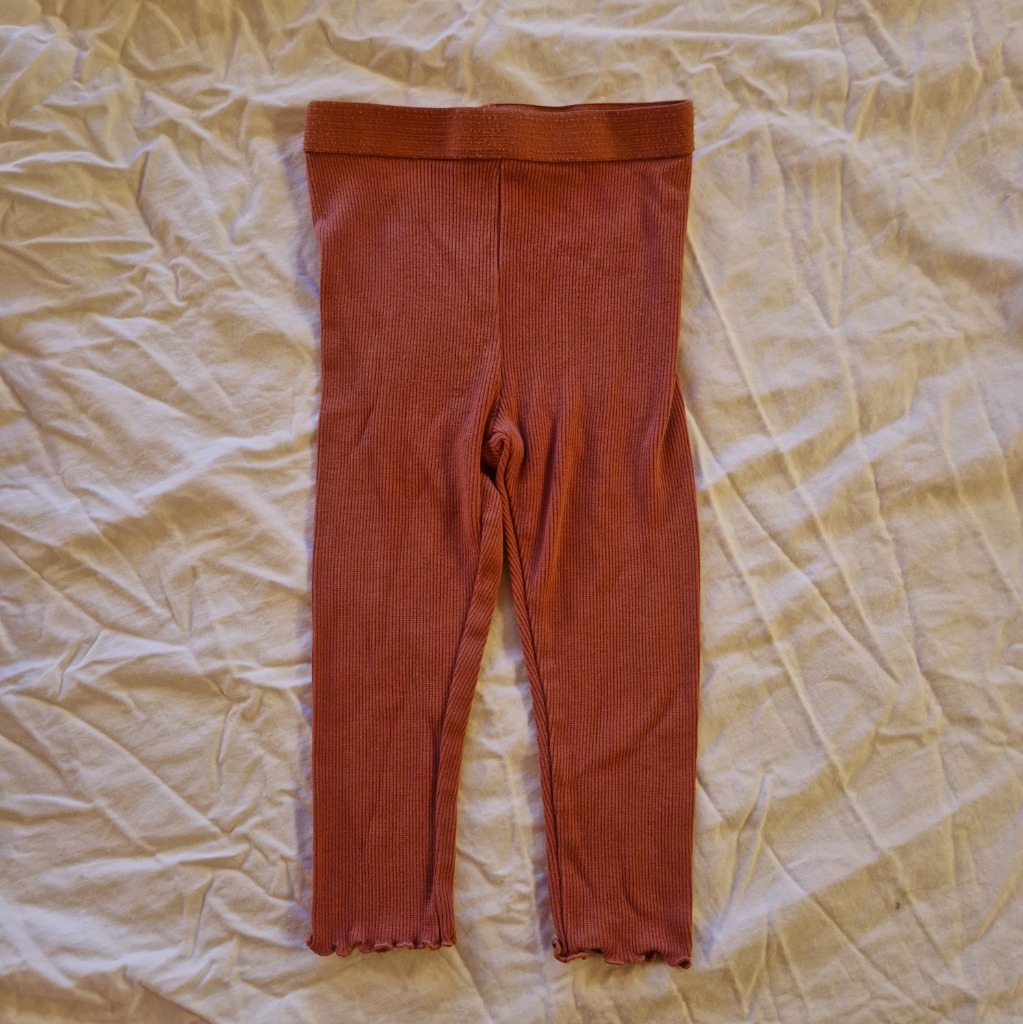 Bleikt ribbed Sett s:86