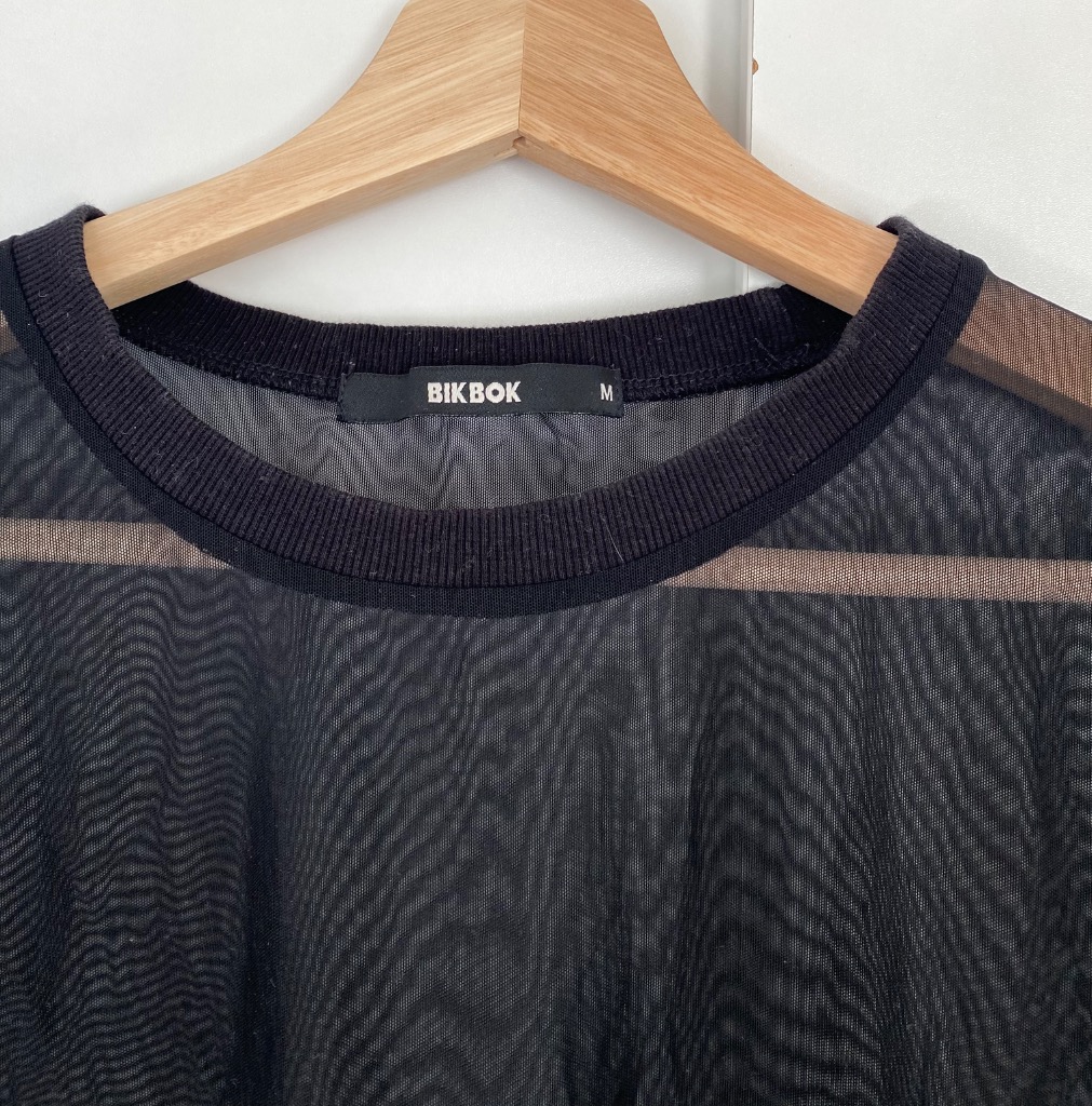 Bikbok musta mesh paita, koko M