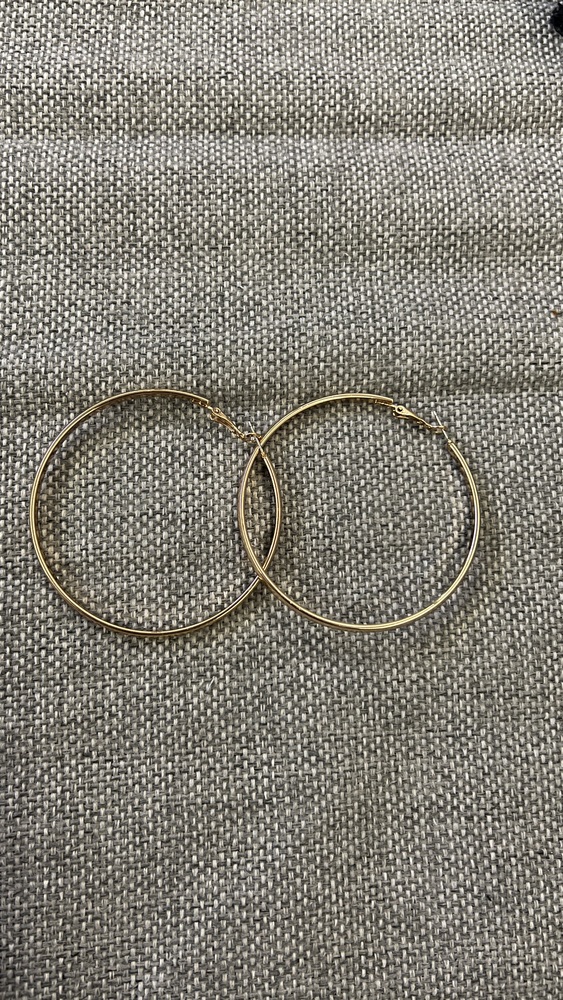 Earrings gold circle big