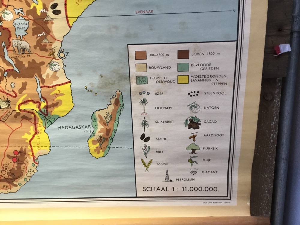 Afrika oude wandkaart
