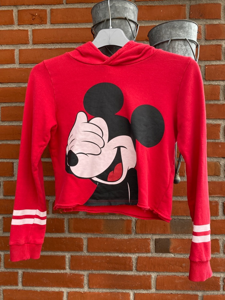 str 146-152 H&M rød bluse med Mickey
