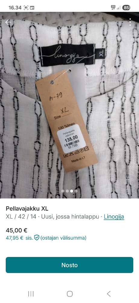 Pellavajakku, uusi