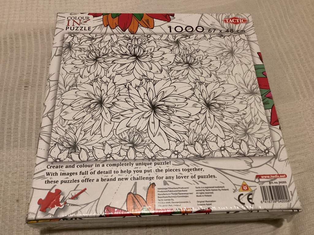 Uusi 1000 palan palapeli, kukka, väritys