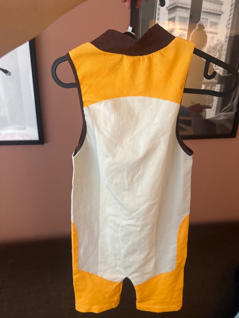 Zara playsuit gul/brun M/L