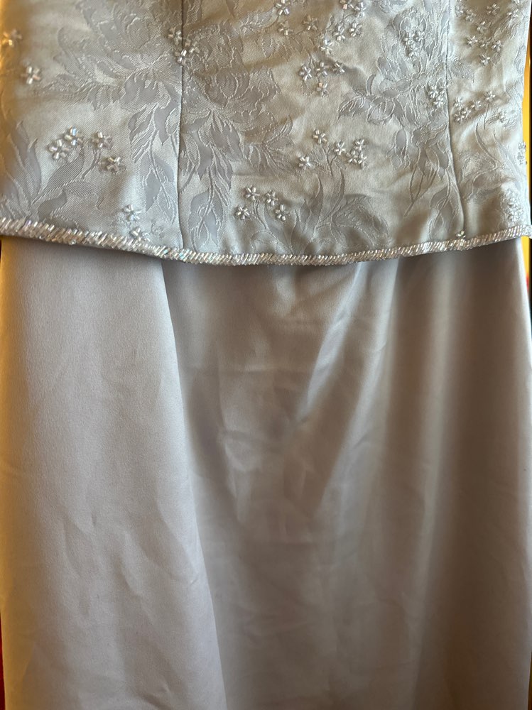 Lavendelblå XS/S lang kjole