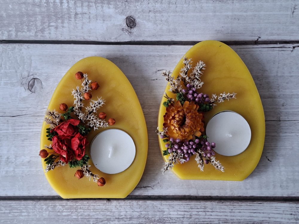 Paasei droogbloemen - kaars