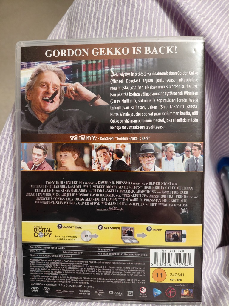 DVD Wall Street Money Never Sleeps