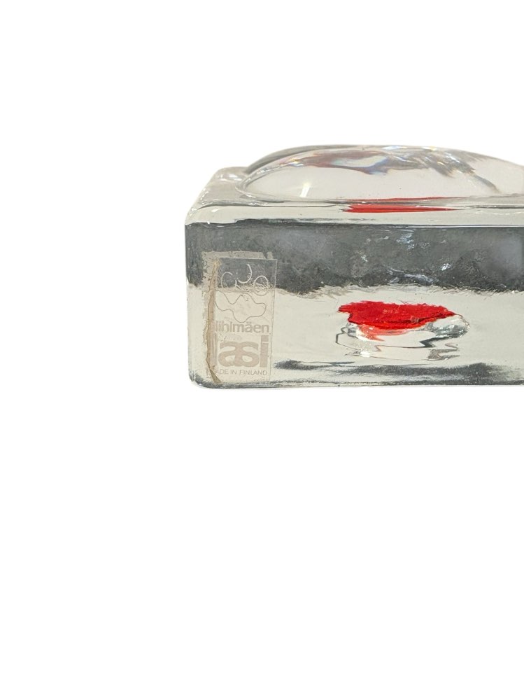 Riihimäen lasi sydän lasipaino