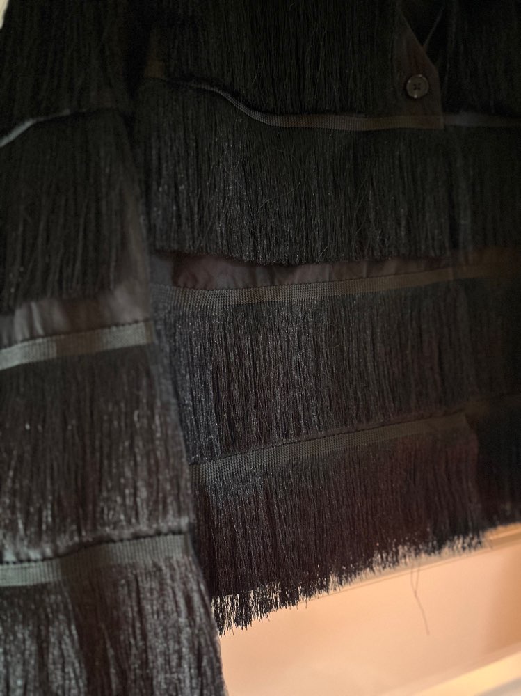 Jakke med frynser str L