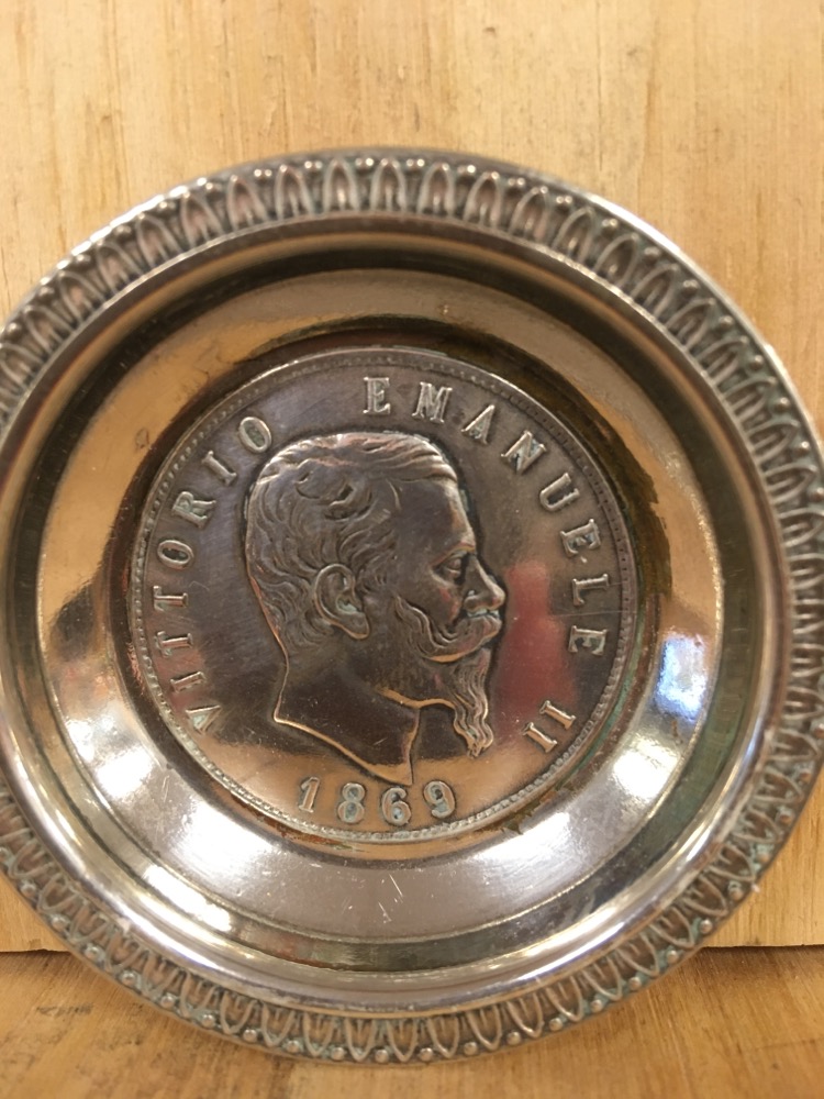 Klein bakje zilver 1869 Vittorio Emanuelle