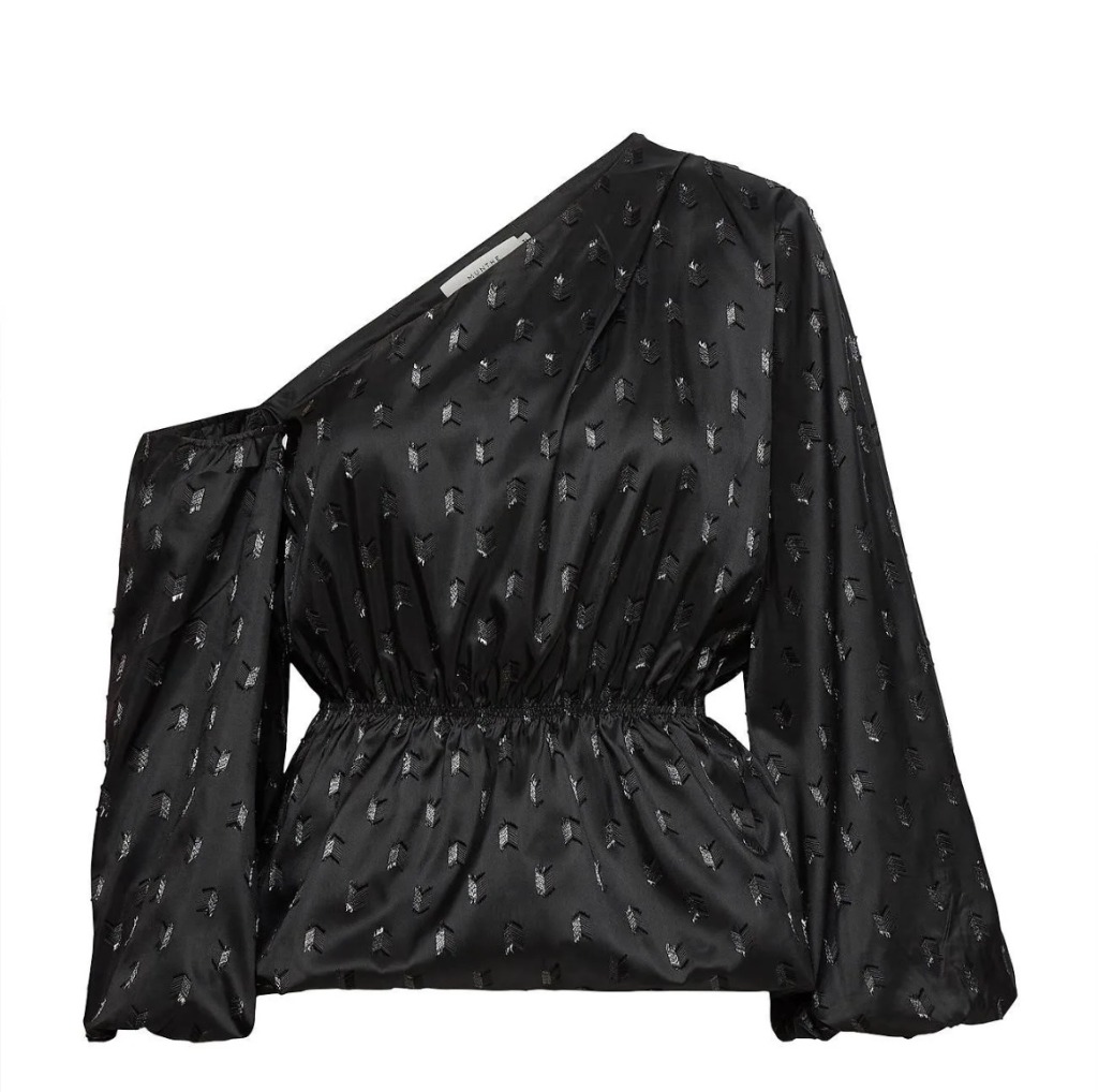 Munthe - Svart glitter off-shoulder