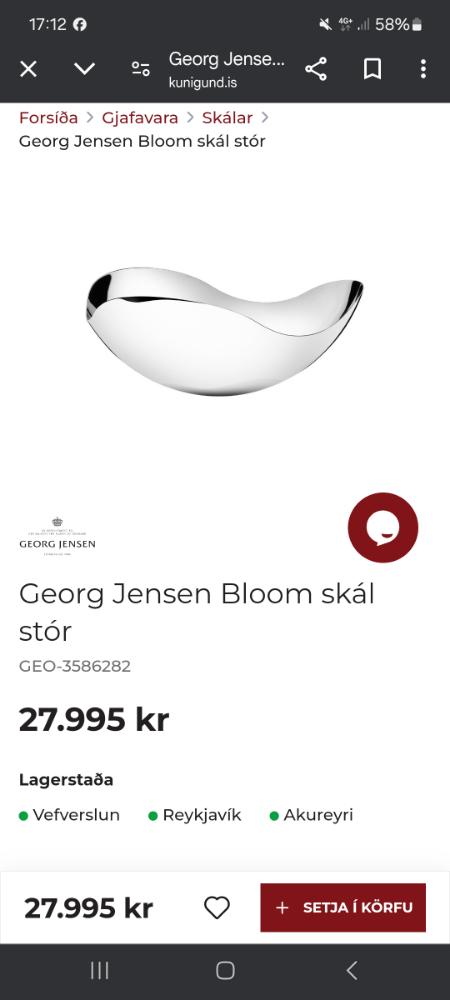 Georg Jensen stór skál