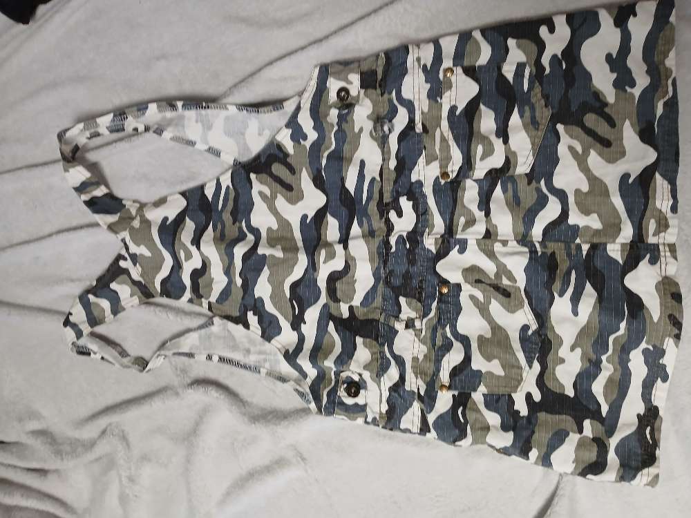 Lappuhaalarihame. Camo. Jeans. M
