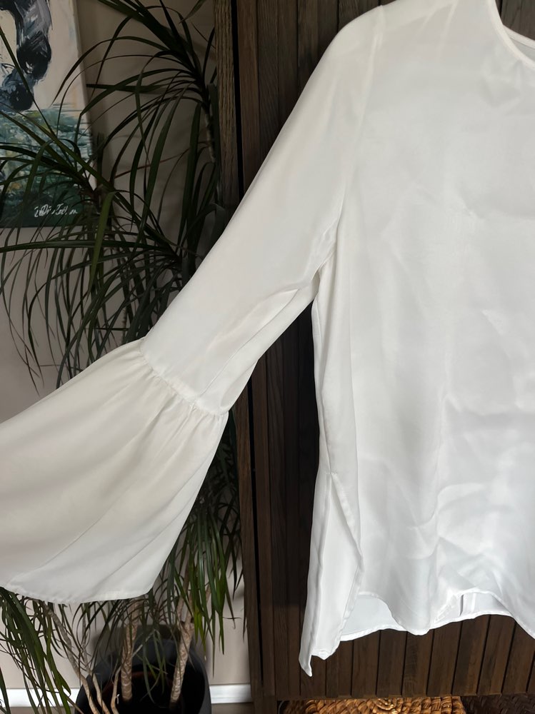 Hvit viscosebluse fra Zara